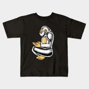Yeti meditation peaceful mind Bigfoot,Sasquatch Kids T-Shirt